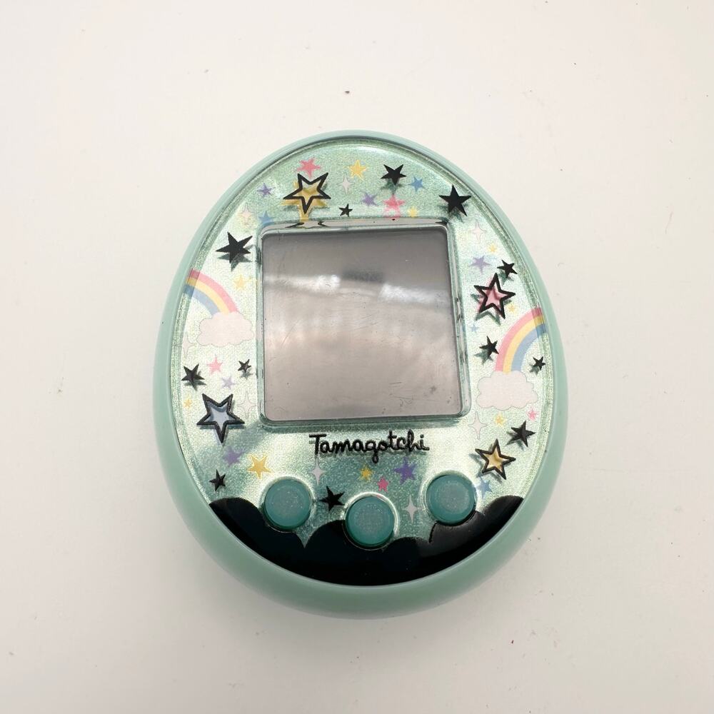 Bandai Tamagotchi On Magic Green Shell Rare English Release Working Tested Clean